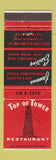 Matchbook Cover - Top of the Tower Restaurant St Louis MO
