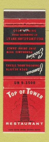 Matchbook Cover - Top of the Tower Restaurant St Louis MO