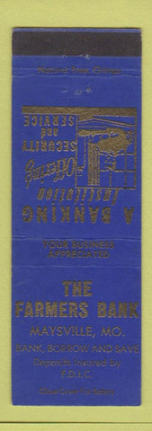 Matchbook Cover - Farmers Bank Maysville MO