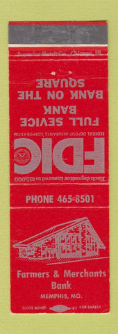 Matchbook Cover - Farmers and Merchants Bank Memphis MO