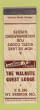 Matchbook Cover - Walnut Guest Lodge motel Mount Vernon MO