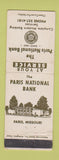 Matchbook Cover - Paris National Bank Paris MO WEAR