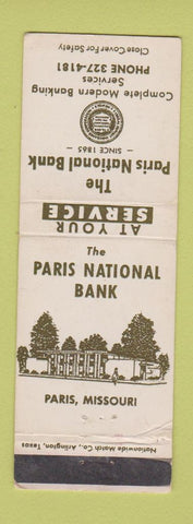 Matchbook Cover - Paris National Bank Paris MO WEAR