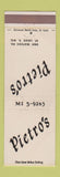 Matchbook Cover - Pietro's St Louis MO WEAR