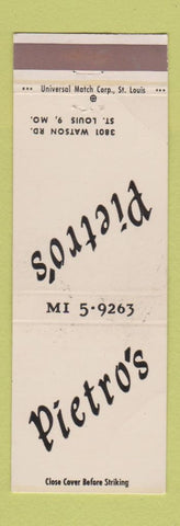 Matchbook Cover - Pietro's St Louis MO WEAR