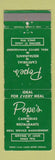 Matchbook Cover - Pope's Cafeteria St Louis MO WEAR