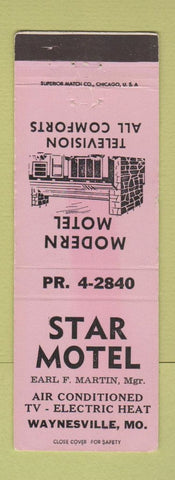 Matchbook Cover - Star Motel Waynesville MO
