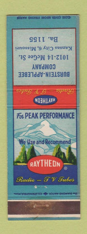 Matchbook Cover - Raytheon Radio TV Tubes Burstein Applebee Kansas City MO WEAR