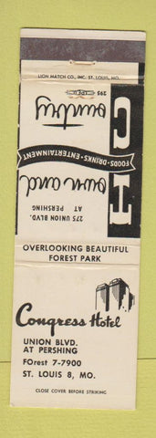 Matchbook Cover - Town and Country Congress Hotel St Louis MO WEAR #2