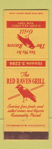 Matchbook Cover - Raven Grill New York City