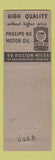 Matchbook Cover - Phillips 66 oil gas Mickel Motors Harlan IA