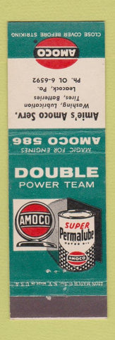 Matchbook Cover - Amoco oil gas Amie's Leacock PA