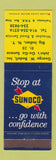 Matchbook Cover - Sunoco oil gas Big Indian NY John's Go Go