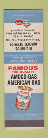 Matchbook Cover - Amoco oil gas Richards Odenton MD