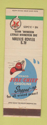Matchbook Cover - Al's Texac oil gas Needham MA