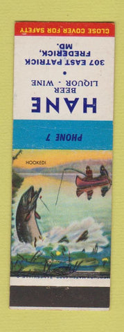 Matchbook Cover - Hane Beer Liquor Frederick MD low phone #