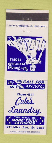 Matchbook Cover - Cole's Laundry St Louis MO girlie