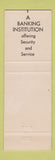 Matchbook Cover - Bank of Elk River MN low phone #1