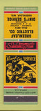 Matchbook Cover - Greenleaf Electric Diny's Service Greenleaf WI