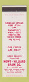 Matchbook Cover - Howe Hilliard Grain Mayfield CT fertilizer seed