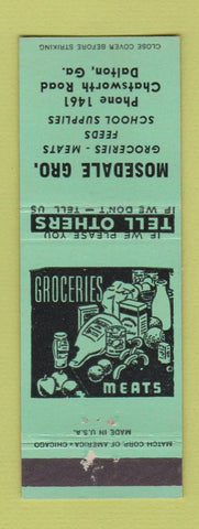 Matchbook Cover - Mosedale Grocery Dalton GA low phone # feed WEAR