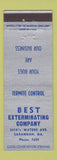 Matchbook Cover - Best Exterminating Termite Savannah GA