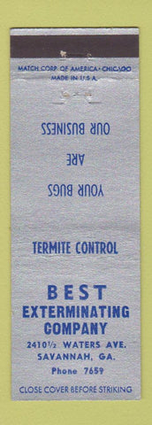 Matchbook Cover - Best Exterminating Termite Savannah GA