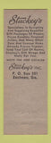 Matchbook Cover - Stuckey's Pecan Candy Eastman GA