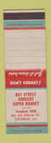 Matchbook Cover - Bay Street Grocery Sannah GA