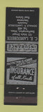 Matchbook Cover - CE Lamoureux Insurance Easthampton MA low phone #