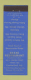 Matchbook Cover - State Restaurant Cumberland MD low phone #