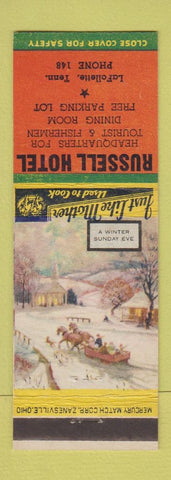 Matchbook Cover - Russell Hotel LaFollette TN low phone #
