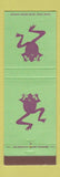 Matchbook Cover - Purple Frog Lounge Norwich NY