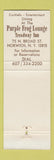 Matchbook Cover - Purple Frog Lounge Norwich NY