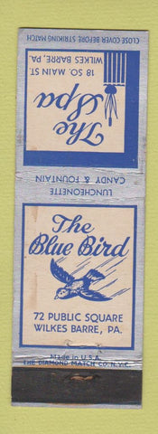 Matchbook Cover - The Spa Blue Bird Wilkes Barre PA WORN