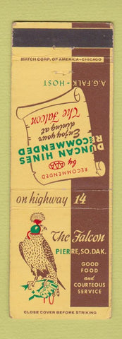 Matchbook Cover - The Falcon Pierre SD restaurant