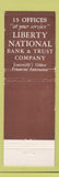 Matchbook Cover - Audubon's Cardinal Liberty National Bank Trust Louisville KY