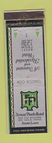 Matchbook Cover - Forest Park Hotel St Louis MO WORN