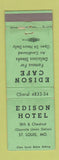 Matchbook Cover - Edison Cafe St Louis MO WEAR