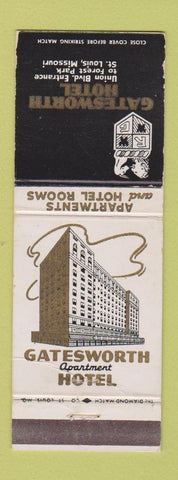 Matchbook Cover - Gatesworth Hotel St Louis MO WEAR