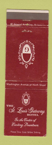 Matchbook Cover - St Louis Gateway Hotel MO WORN