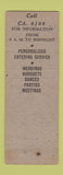 Matchbook Cover - Hotel Hamilton St Louis MO WORN