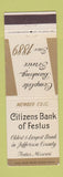 Matchbook Cover - Citizens Bank of Festus MO