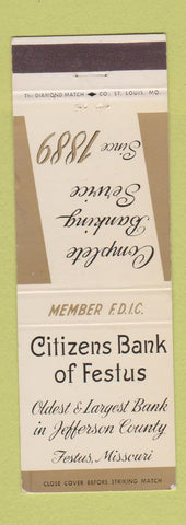 Matchbook Cover - Citizens Bank of Festus MO