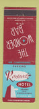 Matchbook Cover - Roosevelt Hotel St Louis MO Wonder Bar WEAR