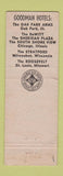 Matchbook Cover - Roosevelt Hotel St Louis MO Wonder Bar WEAR