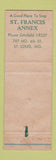 Matchbook Cover - St Francis Hotel St Louis MO Lincoln Hotel WEAR
