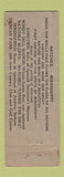 Matchbook Cover - Eola Hotel Natchez MS WEAR