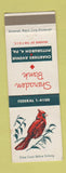 Matchbook Cover - Sheraden Bank Pittsburgh PA cardinal