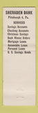 Matchbook Cover - Sheraden Bank Pittsburgh PA cardinal